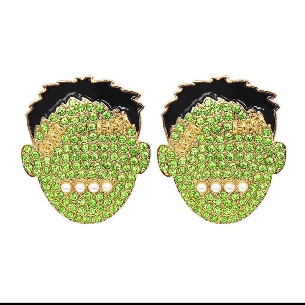 Aesthetic Spooky Halloween Frankenstein Earrings